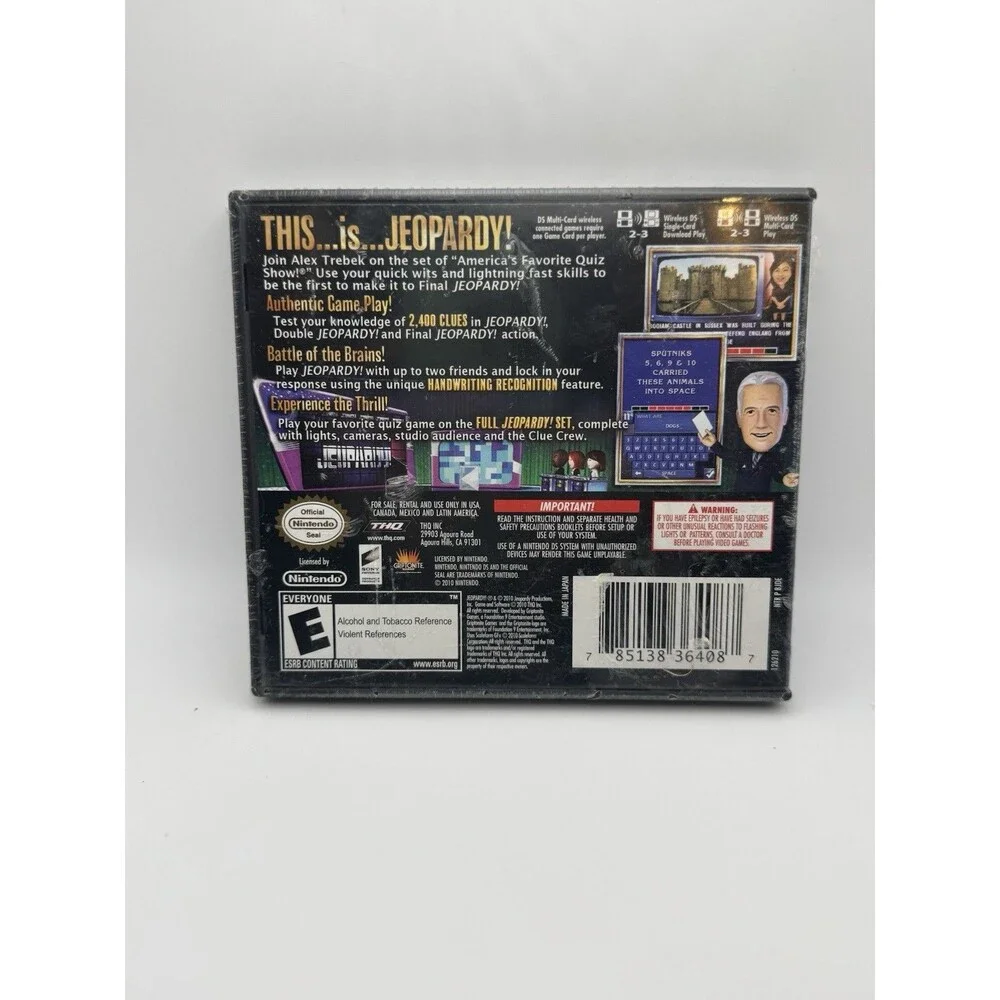 Jeopardy (Nintendo DS, 2010) Brand New Sealed
